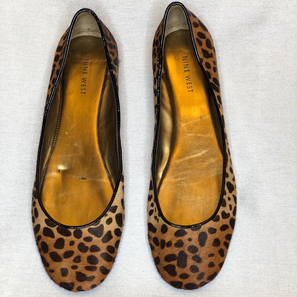 Nine West Cheetah Print Flat Ballerina Shoe - Picture 6 of 8
